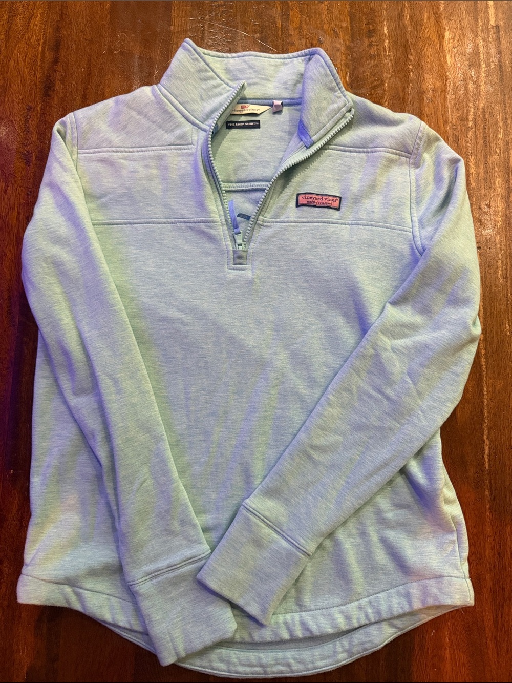 Vineyard Vines Heathered Teal Blue 1/4 Zip Sweater Pullover NEVER WORN
